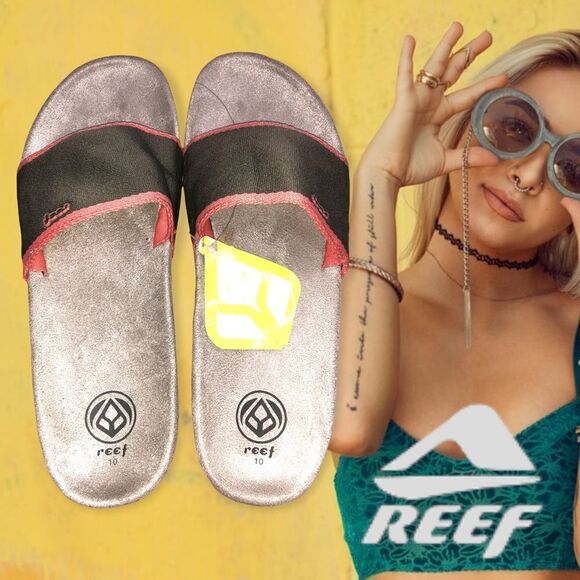NWT REEF SLIDES Women’s 10 1726 Ellah Olive color - Picture 1 of 7